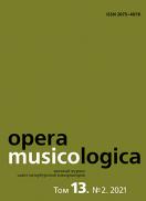 Opera musicologica / Музыковедческие труды